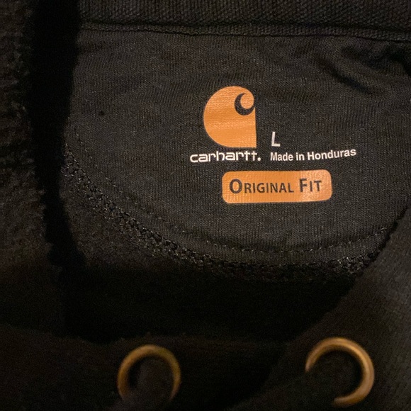 Carhartt original fit middleweight  logo sleeve  graphic hoodie, black, size L - Picture 3 of 4